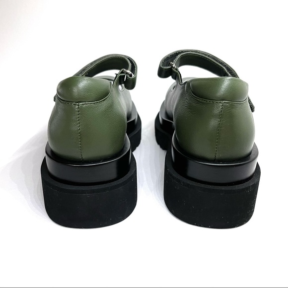 JEFFREY CAMPBELL FREE PEOPLE — PIPER PLATFORM MARY JANES, OLIVE, SIZE US 6.5 - Picture 10 of 17